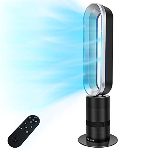 HealSmart 32-inch Space Heater Bladeless Tower Fan, Heater &...
