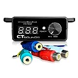 CT Sounds Universal Bass Knob - Digital Voltmeter, Blue LED Display, Remote Gain Control, Power Switch, Durable, Pushable ON/Off for Amp