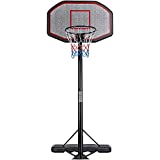 Yaheetech 7-10ft Basketball Hoop System Portable Removeable Basketball Hoop & Goals Outdoor/Indoor Adjustable Height Basketball Set for Youth/Adults w/ Wheels,43 Inch Backboard