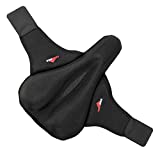 LuxoBike Gel Bike Seat Cover Padded Bicycle Seat Covers for Men – Comfort Soft Silicone Bicycle Seat Pad for Mountain Road Bike Outdoor Cycling – Stationary Cycle Spin Bike Seat Cushion Pads Spinning