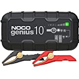 NOCO GENIUS10, 10A Fully-Automatic Smart Charger, 6V and 12V Portable Automotive Car Battery Charger, Battery Maintainer, Trickle Charger and Battery Desulfator with Temperature Compensation