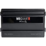 MB Quart FA1-2000.1 Mono Channel Car Audio Amplifier (Black) - Class SQ Amp, 2000-Watt, 1 Ohm Stable, Variable Electronic Crossover, LED System Protection, Heavy Duty Connections, Bass Remote Included
