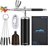 Autolock Upgraded Airbrush Kit with Air Compressor, Portable Cordless Auto Airbrush Gun Kit, Rechargeable Handheld Airbrush Set for Makeup, Cake Decor, Model Coloring, Nail Art, Tattoo