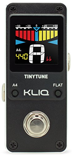 KLIQ TinyTune Tuner Pedal for Guitar and Bass - Mini -...