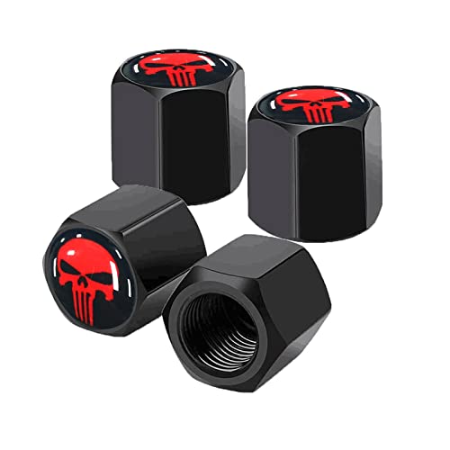 Ajxn 4 Pack Skull Car Wheel Tire Valve Stem Caps Airtight...