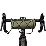 Rhinowalk Bike Handlebar Bag, Bicycle Front Bag Fram Storage Roll Bag Mountain Road Bikes Commuter Shoulder Bag Professional Cycling Accessories-Green