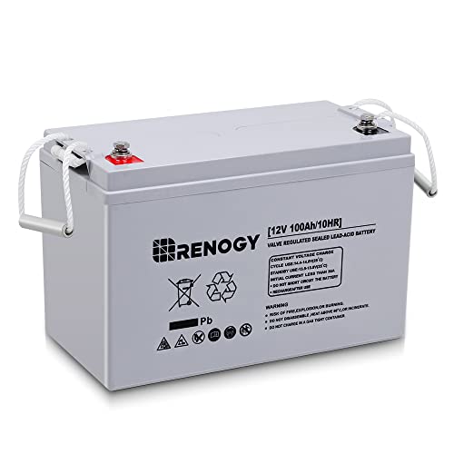 Renogy Deep Cycle AGM Battery 12 Volt 100Ah, 3%...