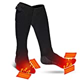 SNOW DEER Heated Socks,2021 Upgraded 7.4V Rechargeable Battery Electric Socks for Men Women,Winter Cold Weather Warm Socks for Huting Fishing Camping Hiking Skiing Foot Warmer