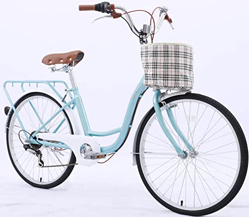 Womens Hybrid Cruiser Bike, 7 Speed Touring Hybrid Bicycle,...