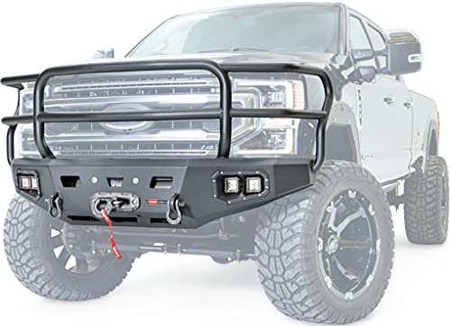 WARN 106914 Ascent HD Front Bumper with Full Grille Guard,...