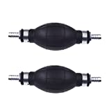 2Pcs Bulb Type Rubber Fuel Transfer Vacuum Fuel Line One Way Fuel Valve Fuel Pump Line Hose Hand Primer Gasoline Petrol Diesel Pump For Marine Boat 6mm 9001080A (3/8)