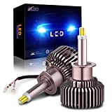 H1 Led Headlight Bulb 360 Degree 80W Upgraded 6 Sides CSP Chips Xenon White 6000K 6000Lumens H1 Led Headlight Bulbs for Projector High Low Beam/Fog Light Conversion Kit (Pack of 2)