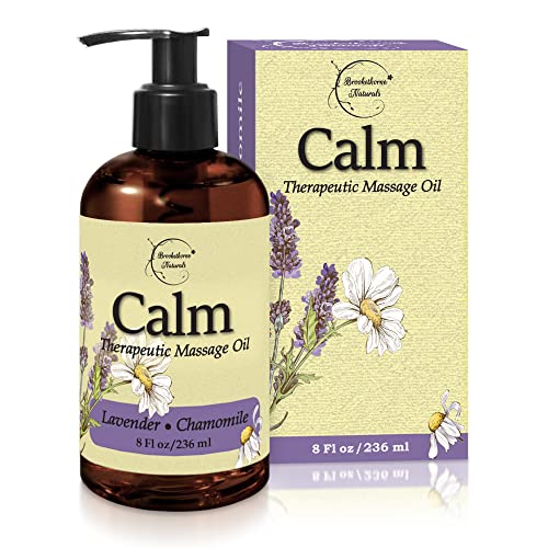 Calm Massage Oil with Lavender & Chamomile Essential Oils to...