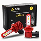 Alla Lighting 5200lm AL-R H8 H11 LED Bulbs,12V Fog Lights/DRL Replacement H16 H1155 H8LL H11LL, 3000K Amber Yellow Xtreme Super Bright