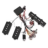 SolUptanisu Electric Bass Pickups,Guitar Bass Pickup,Electric Bass Preamp Wiring Circuit Pickup Replacement Accessory for Bass Guitar Active Equalizer