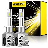 AUXITO H1 LED Headlight Bulbs, 12000LM Per Set, 6500K Xenon White, Mini Size Wireless Headlight, Pack of 2