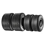 MaxAuto Set of 4 Lawn Mower Turf Tires 15x6-6 Front & 18x9.5-8 Rear Tractor Riding, 4PR, Tubeless