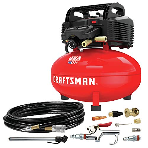 CRAFTSMAN Air Compressor, 6 Gallon, Pancake, Oil-Free with...