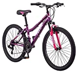 Pacific Cavern Girls Mountain Bike, 24-Inch Wheels, 21-Speed Twist Shifters, 14-Inch Steel Frame, Purple