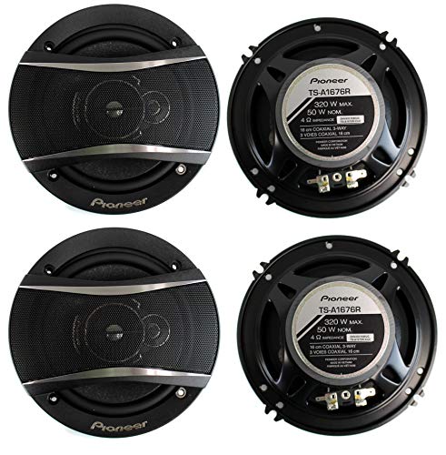 PIONEER TS-A1676R 6.5 Inch 3-Way 320 Watt Car Coaxial Stereo...