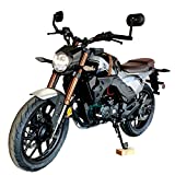 X-PRO Lifan KPM 200 Adult Motorcycle 200cc Gas Street Motorcycle Electric Fuel Injection 17HP 6 Speed made by Lifan(Black)