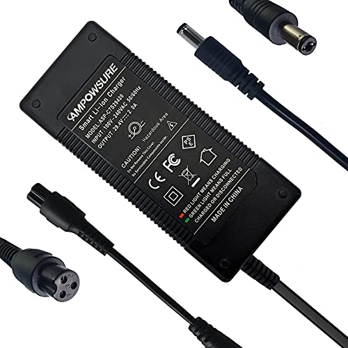 AMPOWSURE 29.4V 2A Charger for Lithium Battery 25.2V 25.9V...