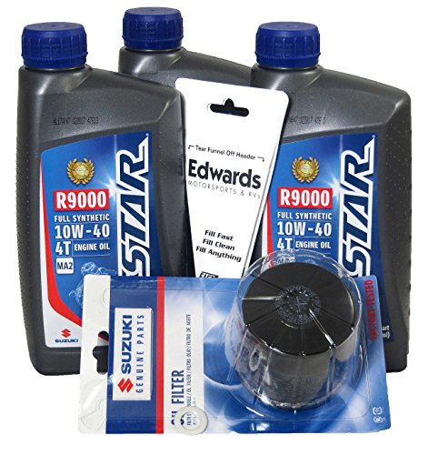 Suzuki OEM Oil Change Kit 3 Quarts Full Synthetic GSXR SV650...