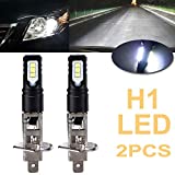 Paddsun 2Pcs H1 Fog Light Bulb Halogen 6000K Super Bright White 6000LM DRL LED Headlight Bulb Kit High Beam 80W 160W