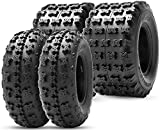 HALBERD ATV Tires, 21x7-10 20x10-9 Sport Quad ATV Tires, 4PR 21x7x10 20x10x9 All-Terrain Tires Compatible for Yamaha Raptor 350 660 700 YFZ450 Polaris Outlaw 525 Predator 500(4 Pack, Tubeless)