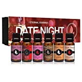 Date Night - Gift Set of 6 Premium Fragrance Oils - PS I Love You, Amber Romance, Secret Crush, Chocolate Fondue, Strawberry Champagne, and Love Spell - 10ML