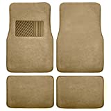 FH Group F14403BEIGE Universal Fit Carpet Beige Automotive Floor Mats fits most Cars, SUVs and Trucks with Heel Pad Deluxe