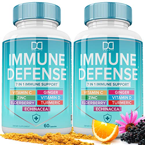 7 in 1 Immune Support Zinc Supplements 50mg Elderberry with...