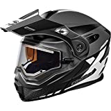 CastleX CX950 Diverge Electric Modular Snowmobile Helmet in Charcoal/Black/Silver, Size Medium