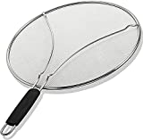 BergKoch Splatter Screen for Frying Pan - 13 Inch Stainless Steel Grease Splatter Guard - Cover Oil Splash when Sizzling Bacon, Cooking Fried Chicken or Popcorn