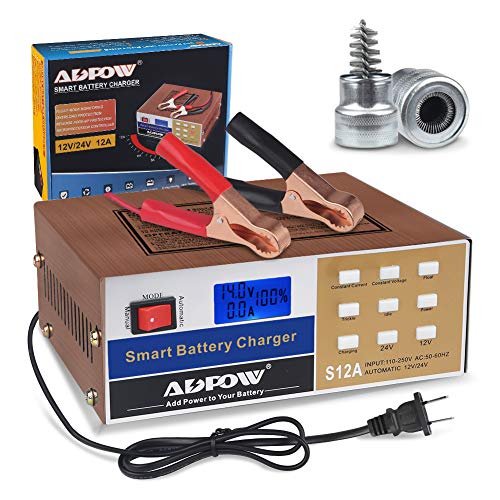 ADPOW Automotive Smart Battery Charger 12V 24V 12A Automatic...