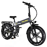 GDSEBIKE Electric Bike for Adults 20' ebike Full Suspension 750W Motor Fat Tire Electric Bike Mountain Beach Snow Bike 48V 14Ah or Samsung 22.5AH Removable Battery 32MPH…