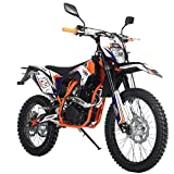 X-PRO Titan DLX 250cc Gas Dirt Bike Pit Bike Adult Bike,Big 21'/18' Wheels, Zongshen Engine! (Orange)