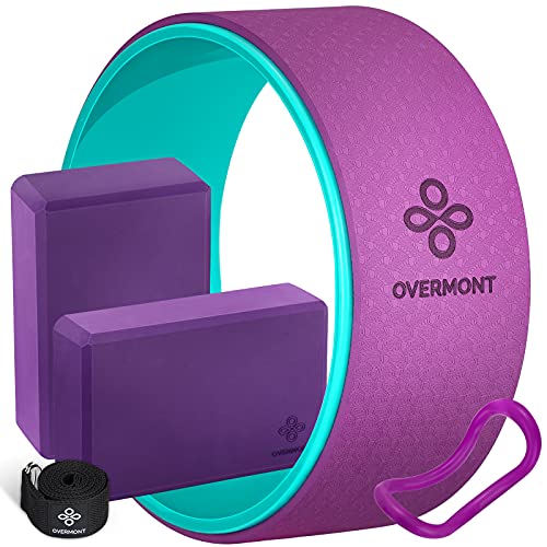 Overmont 5-in-1 Set, 1 Yoga Wheel for Back Pain- 13x 5in, 2...