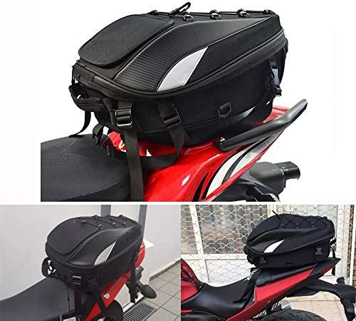 JFG RACING Motorcycle Seat Bag Tail Bag - Dual Use...