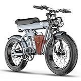 Tomofree Ship from US, Electric Bike for Adults, 1200W 20' Fat Tire Electric Dirt Bike with Full Suspension, 32MPH 45Miles Range Ebike, 48V 20AH Electric Mountain Bike for Commute Outdoor Cycling