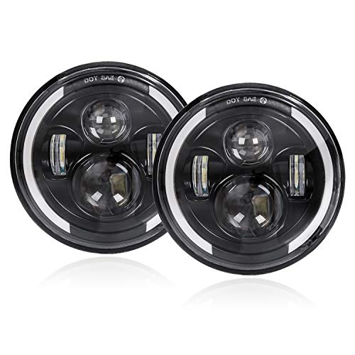 Zmoon 7' Round LED Headlights for Jeep Wrangler 2pcs 200W...