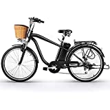 NAKTO 26' City Electric Bicycle Assisted Bicycle for Men with Removable 36V 10A Large Capacity Lithium Battery Ebike and Charger