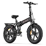 ENGWE EP-2-PRO Folding-Electric-Bike Adults - 750W ENGWE-E-Bike 20'×4.0' Fat Tire Electric Bicycle with 48V 13AH Removable Battery 28MPH Full Suspension E Bike for Mountain Beach Snow (US Warehouse)