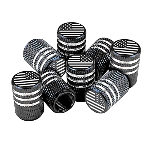 American Flag Tire Valve Stem Caps, 8 Pcs Anti-Theft Premium...