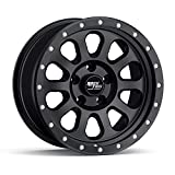 RockTrix RT111 17 inch Wheel Compatible with Jeep Wrangler JK JL 17x9 5x5 Wheels (+12mm Offset, 5.5in Backspace) 5x5 PCD, 71.5mm Bore, Black, Also fits Commander Grand Cherokee Gladiator JT Rims