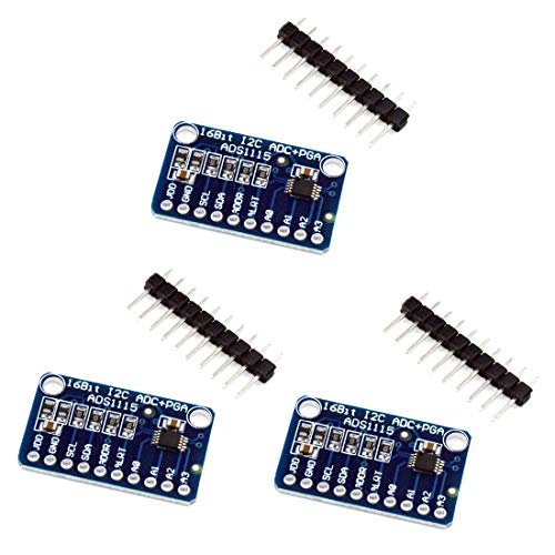 HiLetgo 3pcs ADS1115 16 Bit 16 Byte 4 Channel I2C IIC...