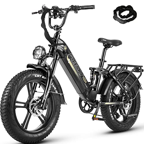 FREESKY Step-Thru Electric Bike for Adults 750W High-Speed...