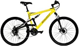 2021 Gravity FSX 1.0 Dual Full Suspension Mountain Bike with Disc Brakes (Yellow, 19in) Product Name
