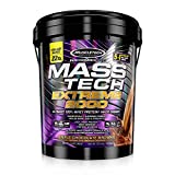 Mass Gainer Protein Powder , MuscleTech Mass-Tech Extreme 2000 , Muscle Builder Whey Protein Powder , Protein + Creatine + Carbs , Max-Protein Weight Gainer for Women & Men , Chocolate, 22 lbs