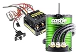 Castle Creations Sidewinder 4 Sensorless ESC & 1410 3800KV Brushless Motor Upgrade for 1/10 RC Vehicles SCT Edition, Black, Green